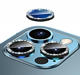 iPhone 12 Pro 6.1 in Crystal Tal Siyah Kamera Lensi Koruyucu
