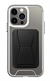 Eiroo iPhone 13 Pro Max Siyah Kartlkl Standl Ultra Koruma Klf