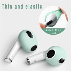 AirPods 3.Nesil Kulaklık Ucu Mavi Silikon Kılıf - 5