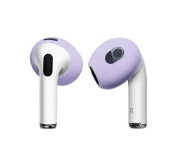 AirPods 3.Nesil Kulaklık Ucu Mor Silikon Kılıf - 1