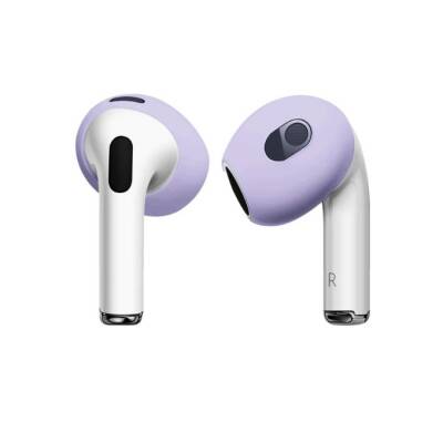 AirPods 3.Nesil Kulaklık Ucu Mor Silikon Kılıf - 1