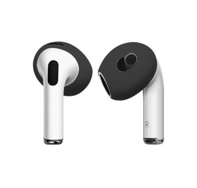 AirPods 3.Nesil Kulaklık Ucu Siyah Silikon Kılıf - 1