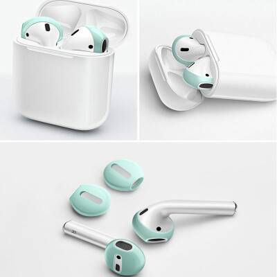 AirPods / AirPods 2 Kulaklık Ucu Siyah Silikon Kılıf - 2