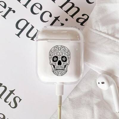 AirPods / AirPods 2 Music Resimli Şeffaf Rubber Kılıf - 3