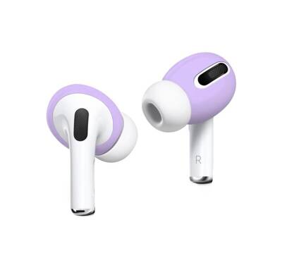 AirPods Pro Kulaklık Ucu Mor Silikon Kılıf - 1