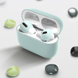 AirPods Pro Kulaklık Ucu Mor Silikon Kılıf - 2