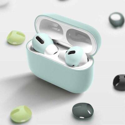 AirPods Pro Kulaklık Ucu Pembe Silikon Kılıf - 3