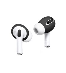 AirPods Pro Kulaklık Ucu Siyah Silikon Kılıf - 1