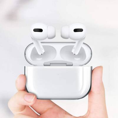 AirPods Pro Şeffaf Silikon Kılıf - 4