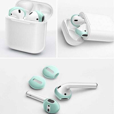 AirPods / AirPods 2 Kulaklık Ucu Mavi Silikon Kılıf - 2