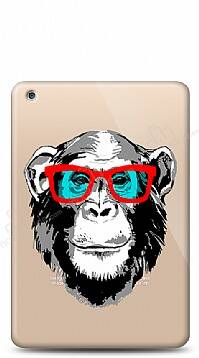 Apple iPad mini Hipster Monkey Resimli Kılıf - 1