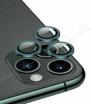 Apple iPhone 12 Pro 6.1 inç Metal Kenarlı Cam Lacivert Kamera Lensi Koruyucu - 1