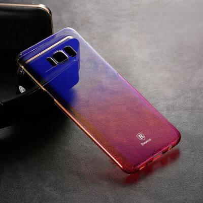 Baseus Glaze Samsung Galaxy S8 Pembe Rubber Kılıf - 9