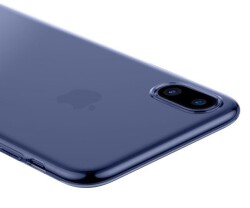 Baseus Simple iPhone X / XS Mavi Silikon Kılıf - 3