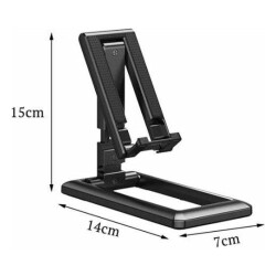 Bracket Ayarlanabilir Katlanabilir Siyah Telefon ve Tablet Standı - 3