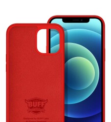 Buff iPhone 12 Pro Max 6.7 inç Rubber S Red Silikon Kılıf - 3