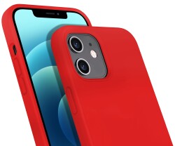 Buff iPhone 12 Pro Max 6.7 inç Rubber S Red Silikon Kılıf - 4