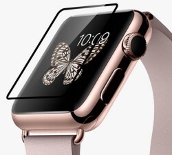 Dafoni Apple Watch Tempered Glass Premium Siyah Full Cam Ekran Koruyucu (38 mm) - 3