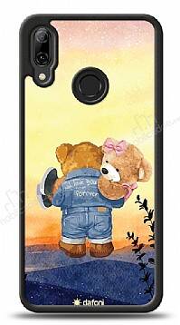 Dafoni Art Huawei P Smart 2019 Sunset Teddy Bears Kılıf - 1