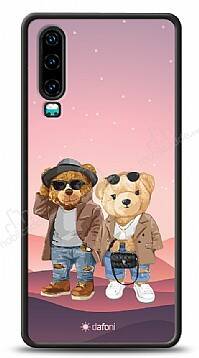 Dafoni Art Huawei P30 Cool Couple Teddy Kılıf - 1