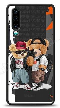 Dafoni Art Huawei P30 Icon Couple Teddy Kılıf - 1