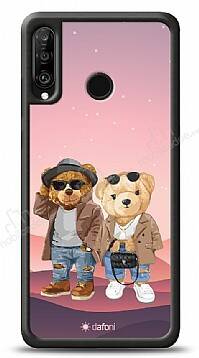 Dafoni Art Huawei P30 Lite Cool Couple Teddy Kılıf - 1