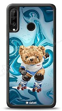 Dafoni Art Huawei P30 Lite Skating Teddy Bear Kılıf - 1