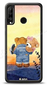 Dafoni Art Huawei P30 Lite Sunset Teddy Bears Kılıf - 1