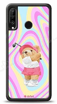 Dafoni Art Huawei P30 Lite Tennis Girl Bear Kılıf - 1