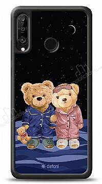 Dafoni Art Huawei P30 Lite Under The Stars Teddy Bears Kılıf - 1