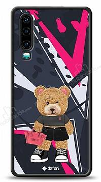 Dafoni Art Huawei P30 Rock And Roll Teddy Bear Kılıf - 1