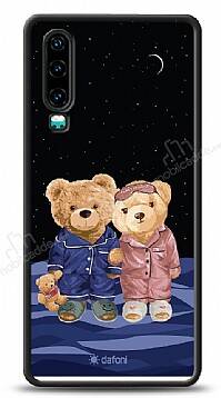 Dafoni Art Huawei P30 Under The Stars Teddy Bears Kılıf - 1