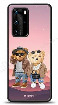 Dafoni Art Huawei P40 Cool Couple Teddy Kılıf - 1