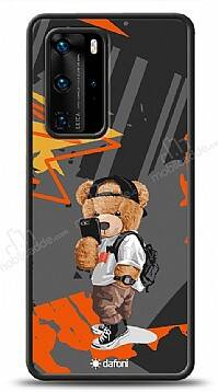 Dafoni Art Huawei P40 Cool Teddy Bear Kılıf - 1