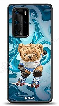 Dafoni Art Huawei P40 Pro Skating Teddy Bear Kılıf - 1