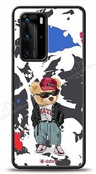 Dafoni Art Huawei P40 Pro Sporty Teddy Bear Kılıf - 1