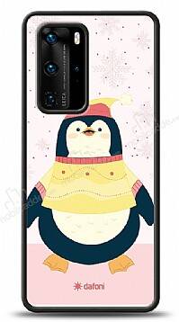 Dafoni Art Huawei P40 Smiling Penguin Kılıf - 1