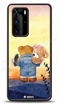 Dafoni Art Huawei P40 Sunset Teddy Bears Kılıf - 1