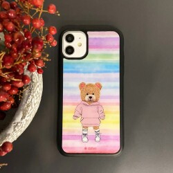 Dafoni Art iPhone 11 Chic Teddy Bear Kılıf - 2