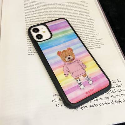 Dafoni Art iPhone 11 Chic Teddy Bear Kılıf - 3