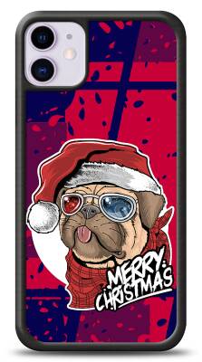 Dafoni Art iPhone 11 Christmas Pug Kılıf - 1