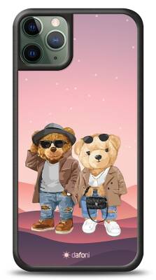 Dafoni Art iPhone 11 Pro Cool Couple Teddy Kılıf - 1