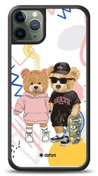 Dafoni Art iPhone 11 Pro Fun Couple Teddy Kılıf - 1