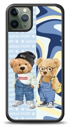 Dafoni Art iPhone 11 Pro Summer Couple Teddy Kılıf - 1