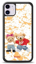 Dafoni Art iPhone 11 Style Couple Teddy Kılıf - 1