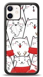 Dafoni Art iPhone 12 Mini 5.4 inç New Year Cats Kılıf - 1