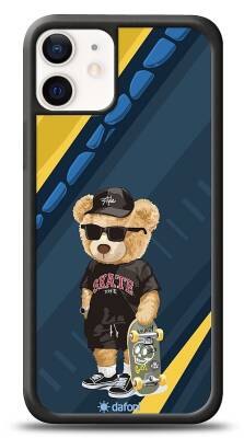 Dafoni Art iPhone 12 Mini 5.4 inç Skate Bear Kılıf - 1