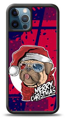 Dafoni Art iPhone 12 Pro Max 6.7 inç Christmas Pug Kılıf - 1