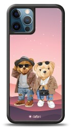 Dafoni Art iPhone 12 Pro Max 6.7 inç Cool Couple Teddy Kılıf - 1