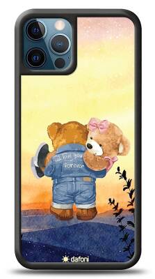 Dafoni Art iPhone 12 Pro Max 6.7 inç Sunset Teddy Bears Kılıf - 1